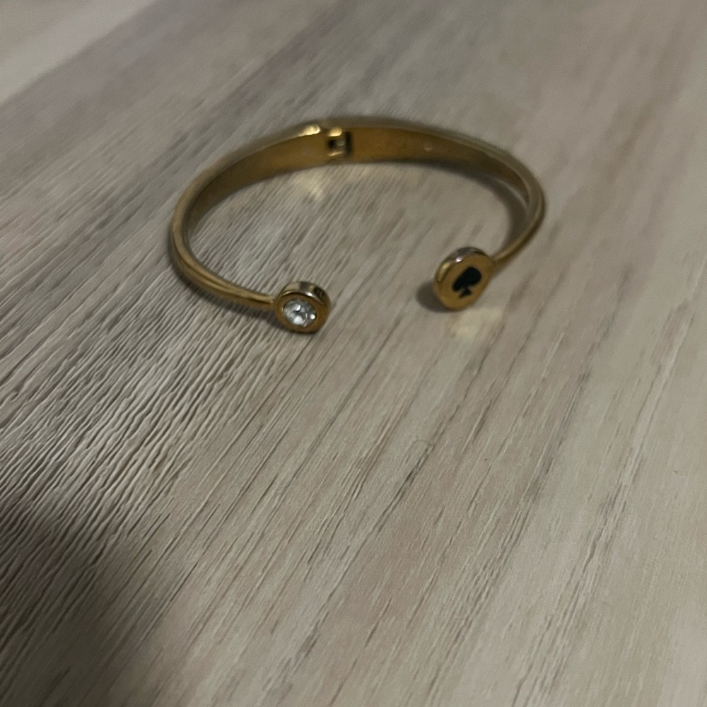 Kate Spade Gold and Black Minimalist Bracelet and earring set - Picture 4 of 5